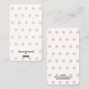 Modern Floral Earring Display Business Card