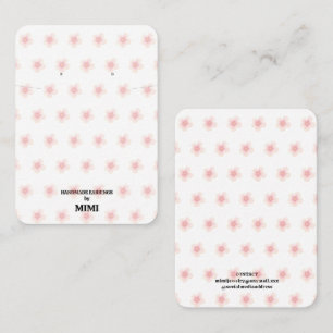 Modern Floral Earring Display Business Card
