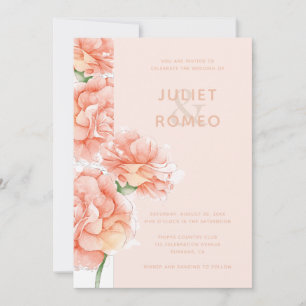 Modern Floral Elegant Wedding Invitation