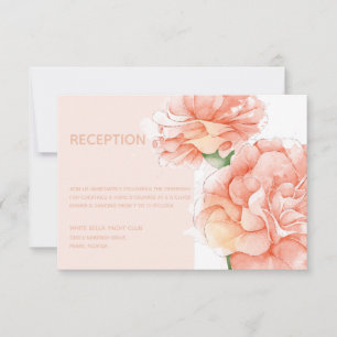 Modern Floral Elegant Wedding Reception Invitation