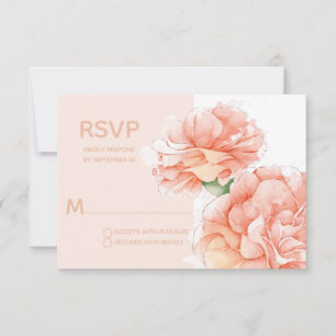 Modern Floral Elegant Wedding RSVP Card