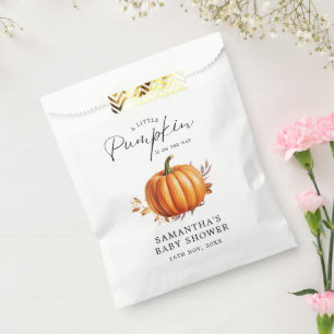 Modern Floral Fall Baby Shower Favour Bags