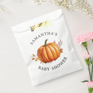 Modern Floral Fall Baby Shower  Favour Bags