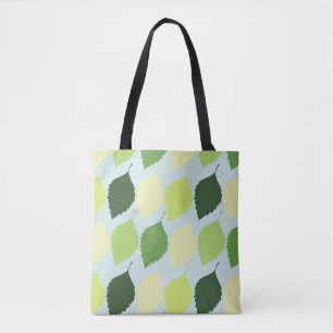 Modern Floral Foliage Pattern Tote Bag