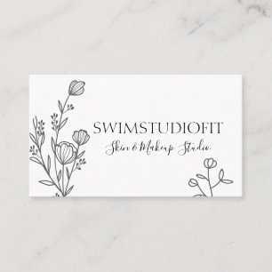 Modern Floral Frame Business Card