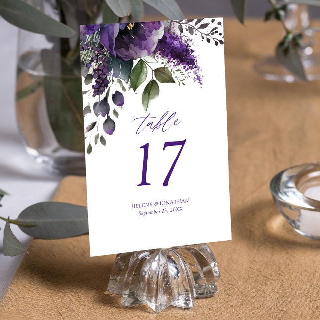 Modern Floral Garden Botanical Elegant Wedding Table Number (Modern Floral Garden Botanical Elegant Wedding Table Number)