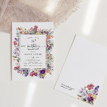 Modern Floral Garden Frame Birthday Party  Invitation<br><div class="desc">Colourful & elegant spring flower & wildflower birthday party any age invitation.</div>