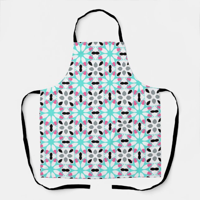 Modern Floral Geometric Apron (Front)