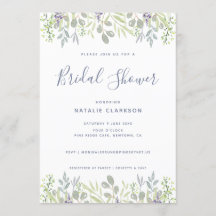 Modern floral greenery bridal shower