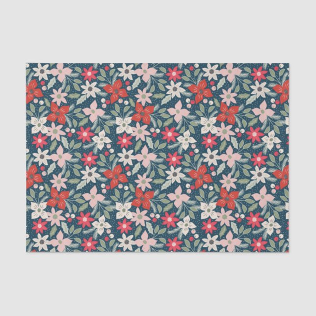 Modern Floral | Holiday Tissue Paper (Front)