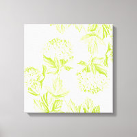 Modern Floral hydrangea stretched canvas