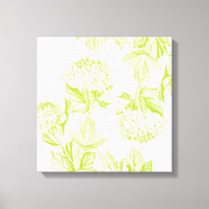 Modern Floral hydrangea stretched canvas Print