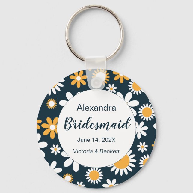 Modern Floral Keychain (Front)