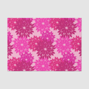 Modern Floral Kimono Print, Pink, Fuchsia and Wine Tissue Paper