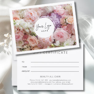 Modern Floral Logo Businsess Gift Certificate