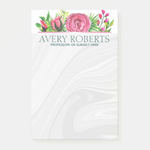 Modern Floral Luxury watercolor Classy Post-it Notes