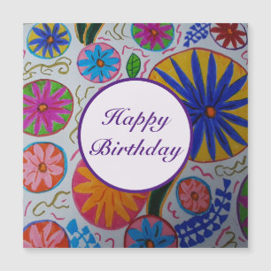 Modern Floral Magnetic Card
