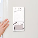 Modern floral mauve custom magnetic to do list magnetic notepad<br><div class="desc">Daily to do list Post-it Notes
Spring inspired mauve wildflower design. Chic and girly daily to-do list notes.</div>