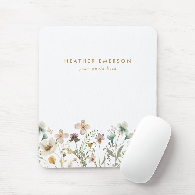 Modern Floral Mousepad (With Mouse)