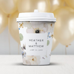 Modern Floral Paper Cups