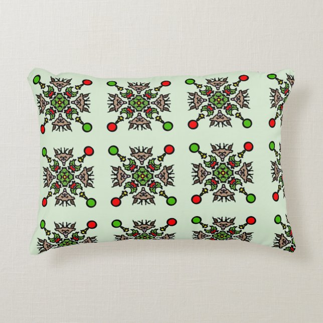 Modern Floral Pattern Decorative Cushion (Front)