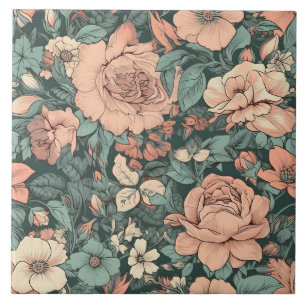 Modern Floral Pattern Decorative Tile