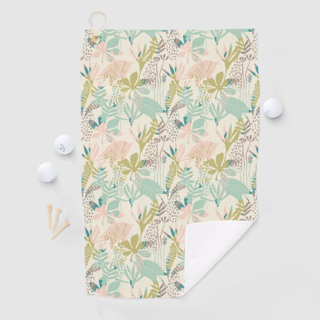 Modern Floral Pattern Golf Towel (InSitu)