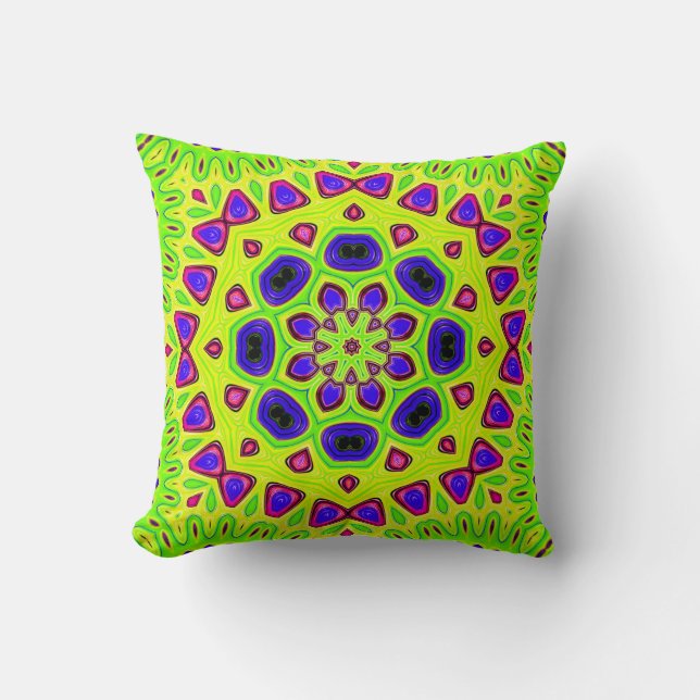 Modern floral pattern. Raster illustration. Persia Cushion (Front)