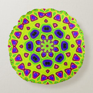 Modern floral pattern. Raster illustration. Persia Round Cushion