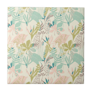 Modern Floral Pattern Tile