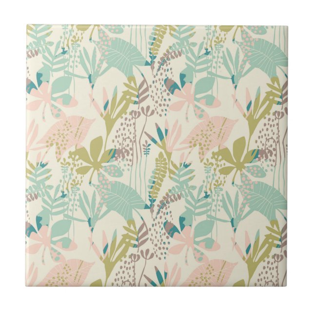 Modern Floral Pattern Tile (Front)