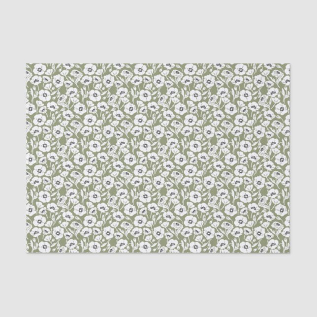 Modern Floral Pattern Tissue Paper (Front)
