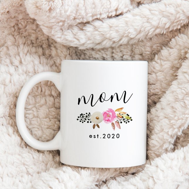 Modern Floral Personalised Mother's Day Coffee Mug (Creator Uploaded)