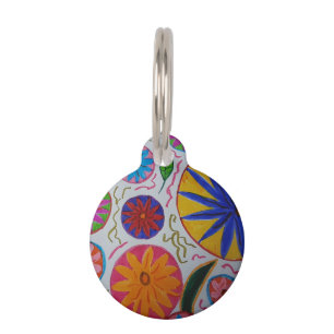Modern Floral Pet Tag