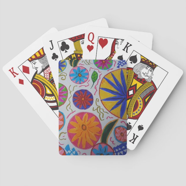 Modern Floral  Playing Cards (Back)