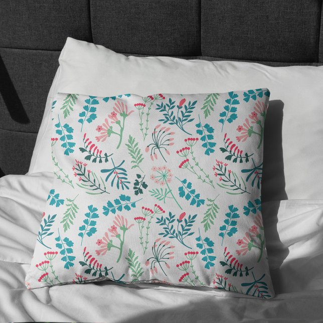 Modern Floral Print Cushion (Modern Floral Print Pillow)