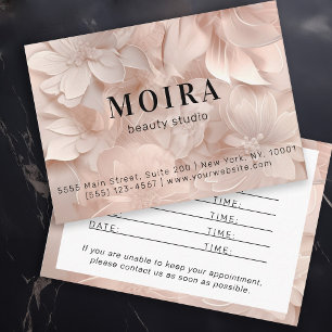 Modern, Floral, Reminder Appointment Card