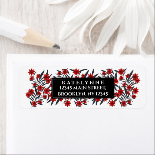 Modern Floral Return Address Label