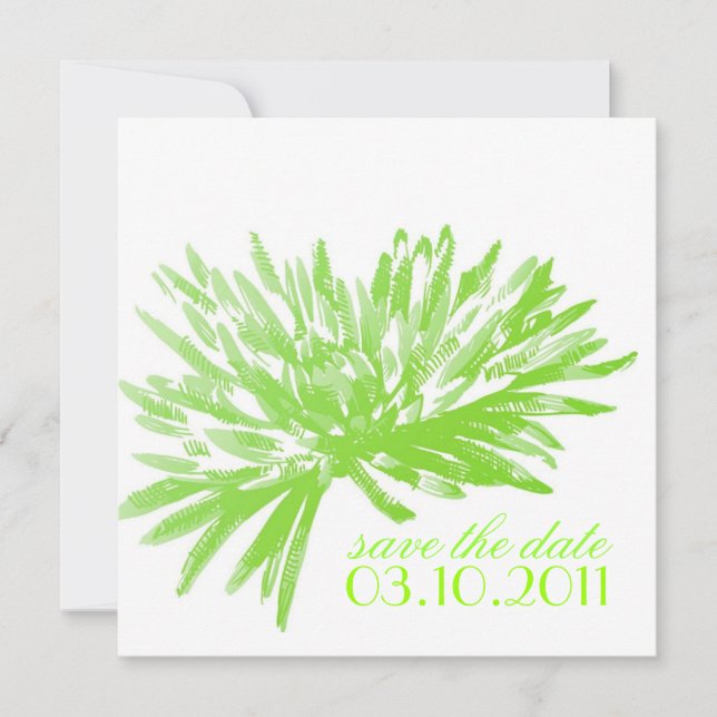 Modern Floral Save the Date Cards (Front)