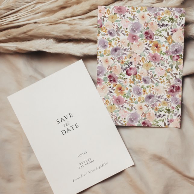 Modern Floral Save the Date Invitation (Creator Uploaded)