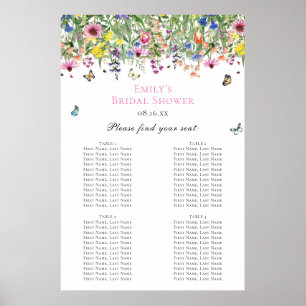 Modern Floral Seating Chart