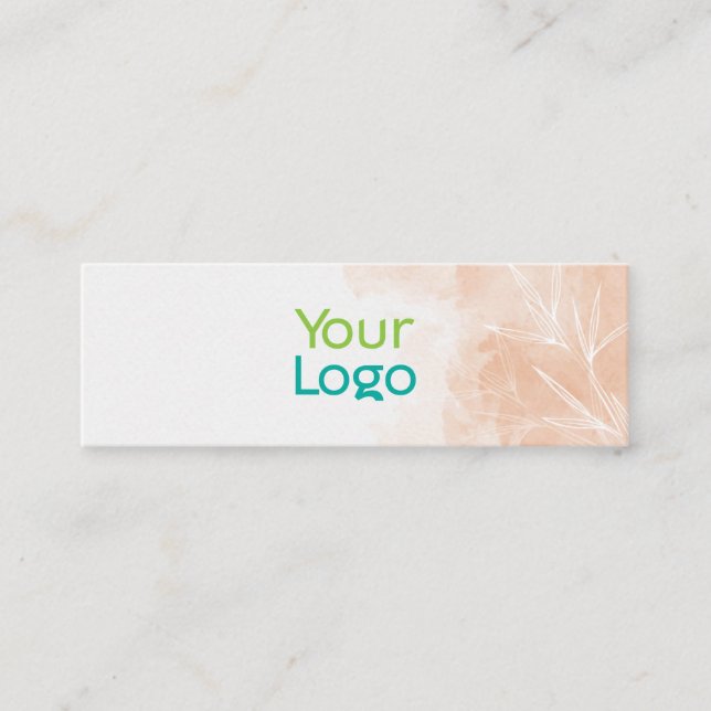 Modern Floral Style Designer Mini Business Card (Front)