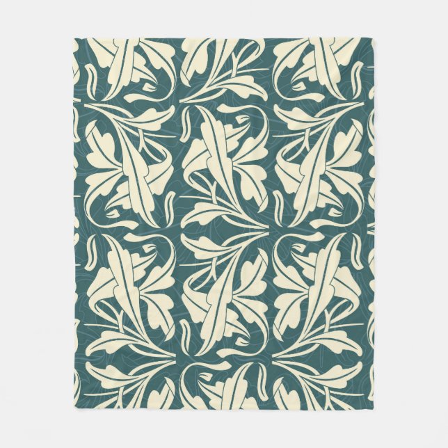 Modern Floral: Stylish Pattern Design. Fleece Blanket (Front)