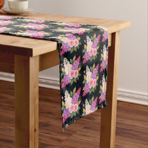 Modern floral table runner