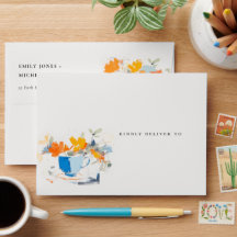 Modern Floral Tea Cup Bridal Shower Tea Party 