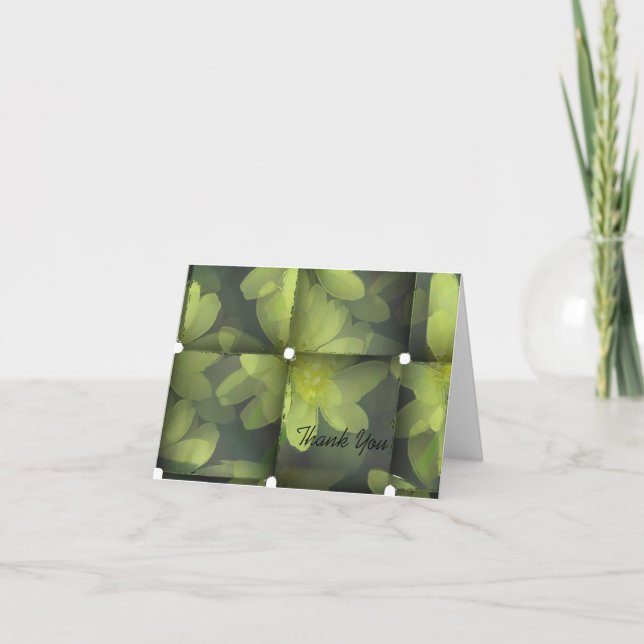 Modern Floral Thank You Card (Front)