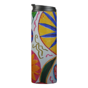 Modern Floral  Thermal Tumbler