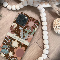 Modern Floral Trendy Customise Name Fun