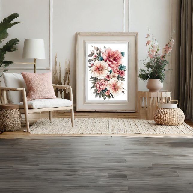  Modern Floral Wall Decor Print Poster  (Modern Floral Wall Decor Print Poster)