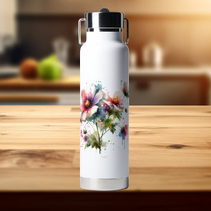 Modern Floral Water Bottle
